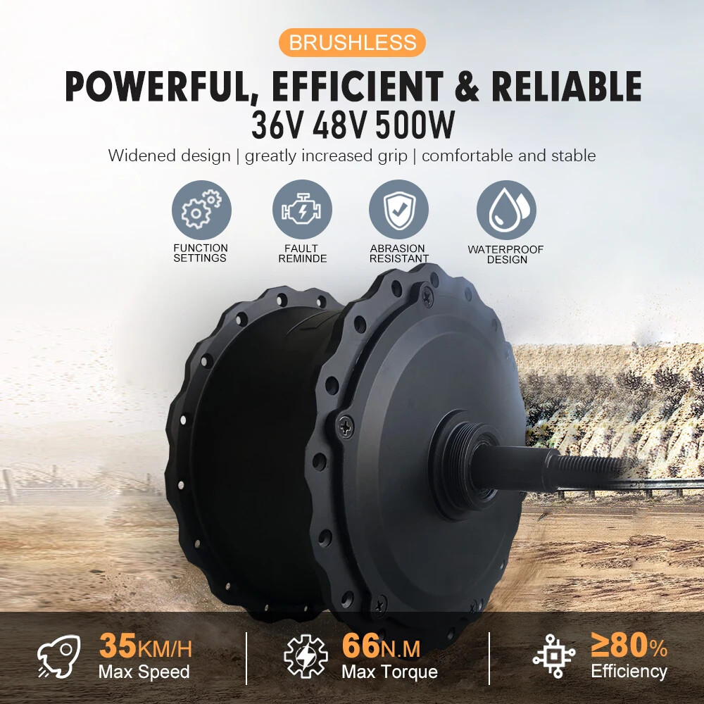 20 24 26In 500W Snow Fat Electric Bicycle Rear Motor Wheel Drive Kit 170/190mm