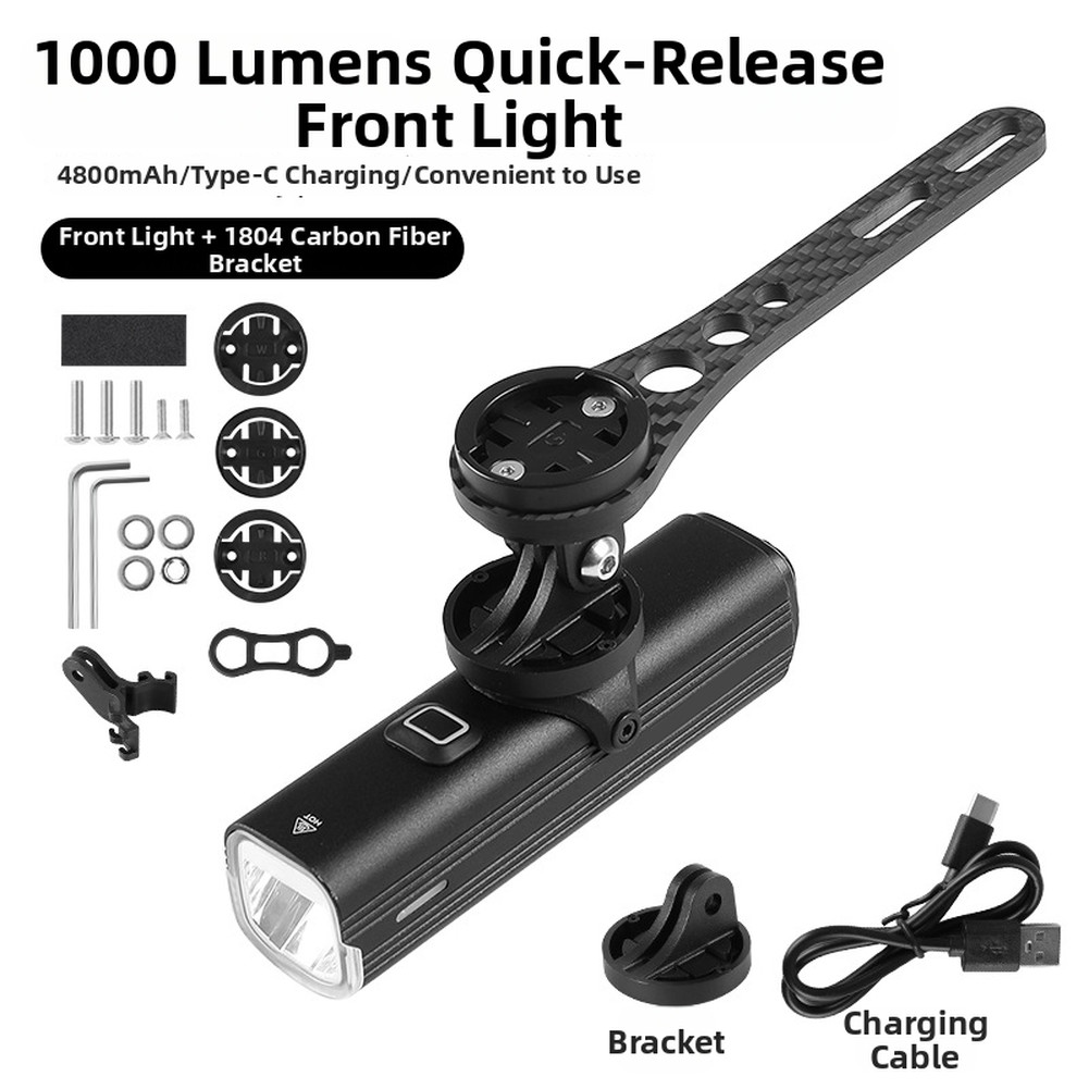 Bicycle Front Light 220g Lightweight Aluminum Quick Attach Detach Design