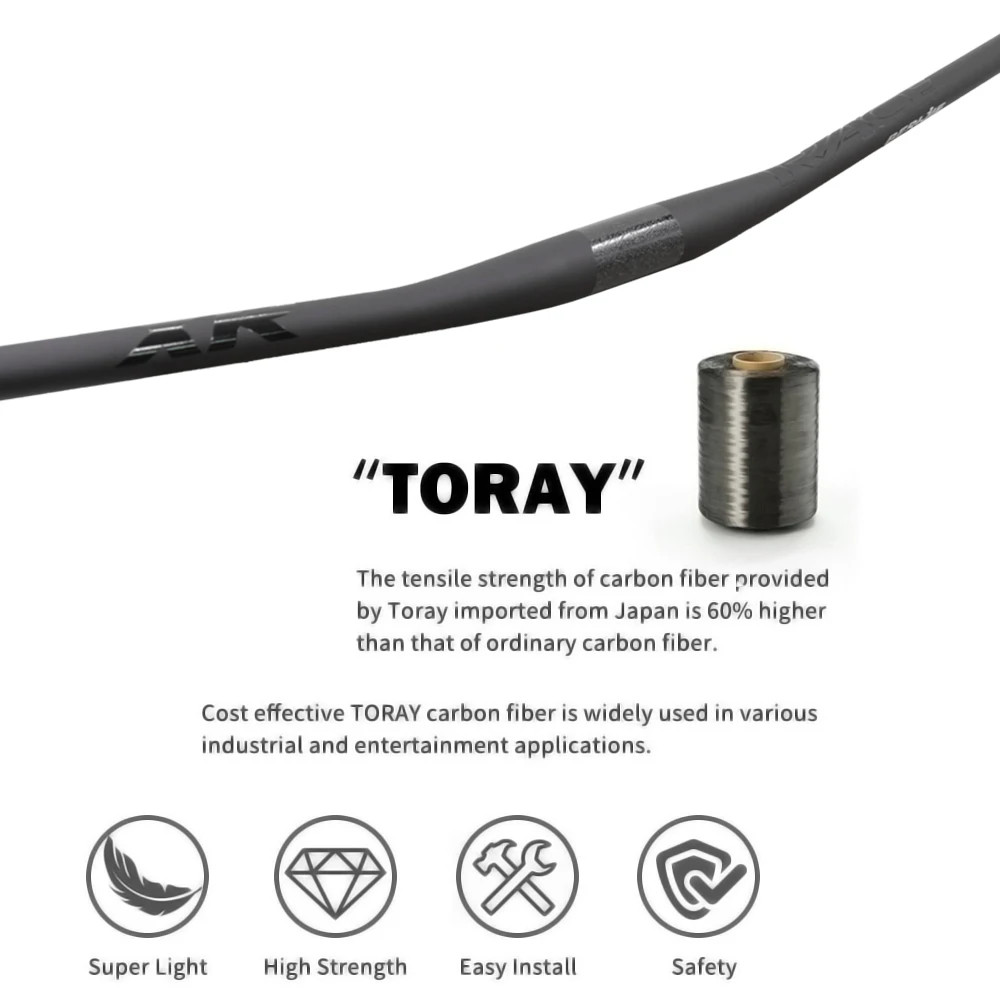 Mtb Full Carbon Fiber Integrated Mountain Bike Handlebars Matte Bicycle Bar
