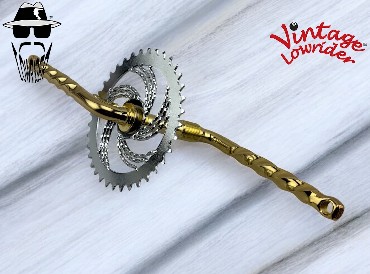 SINGLE TWISTED SPROCKET 36T, 6 1/2″ TWISTED CRANK CRUISER/LOWRIDER BICYCLES.
