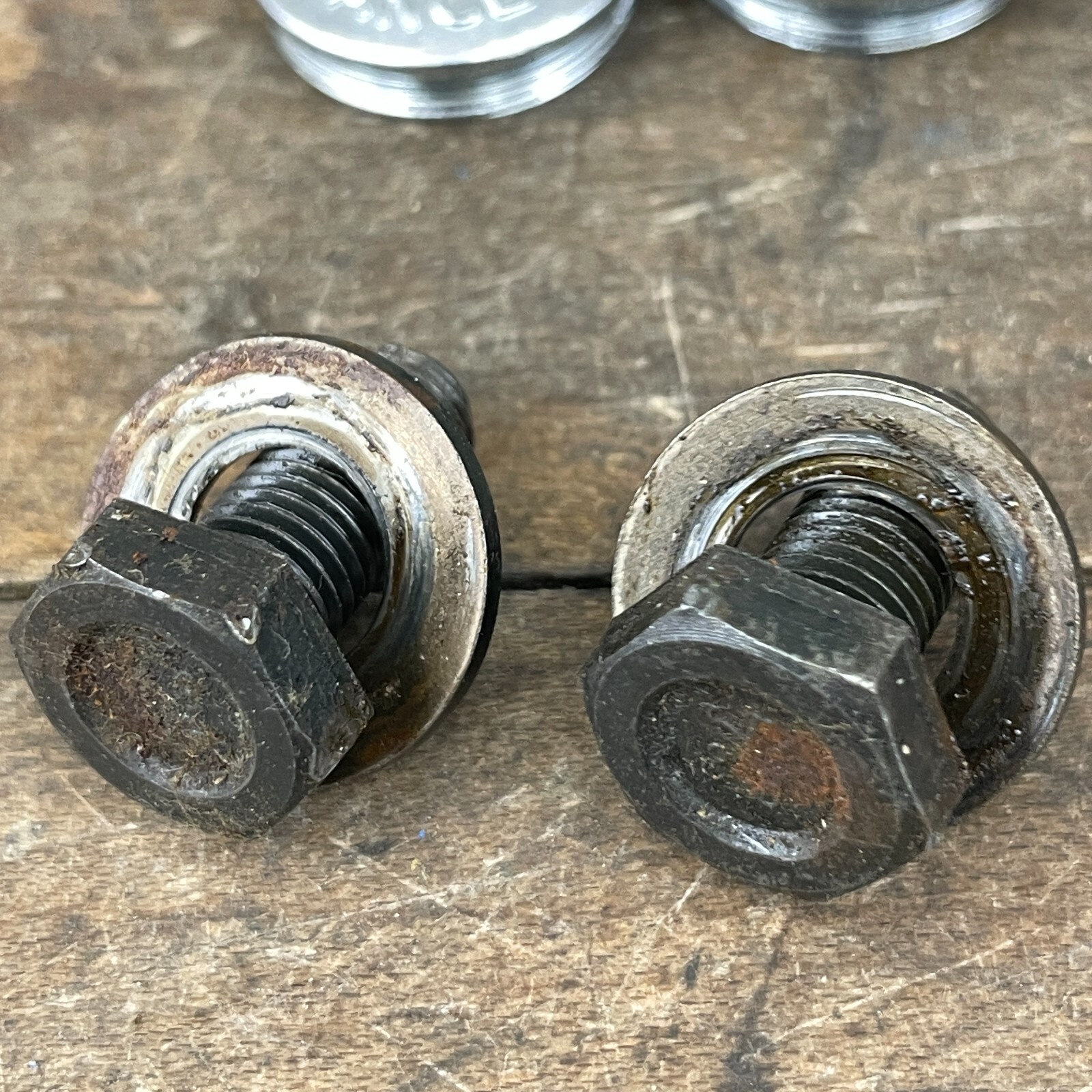 Vintage Nervar Dust Caps Set Crank Arm Bolts Lot 2 France Plastic A2