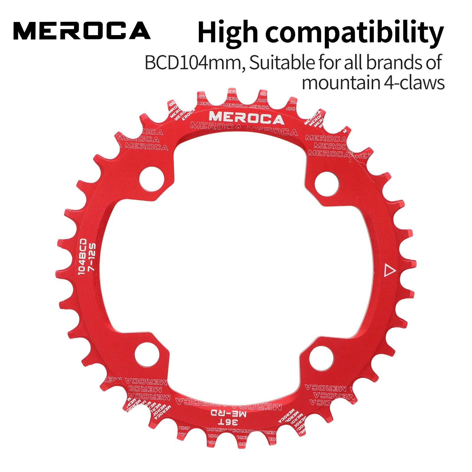 104BCD Mountain Bike Chainring 32T 34T 36T 38T Bicycle Crankset Tooth Chainwheel