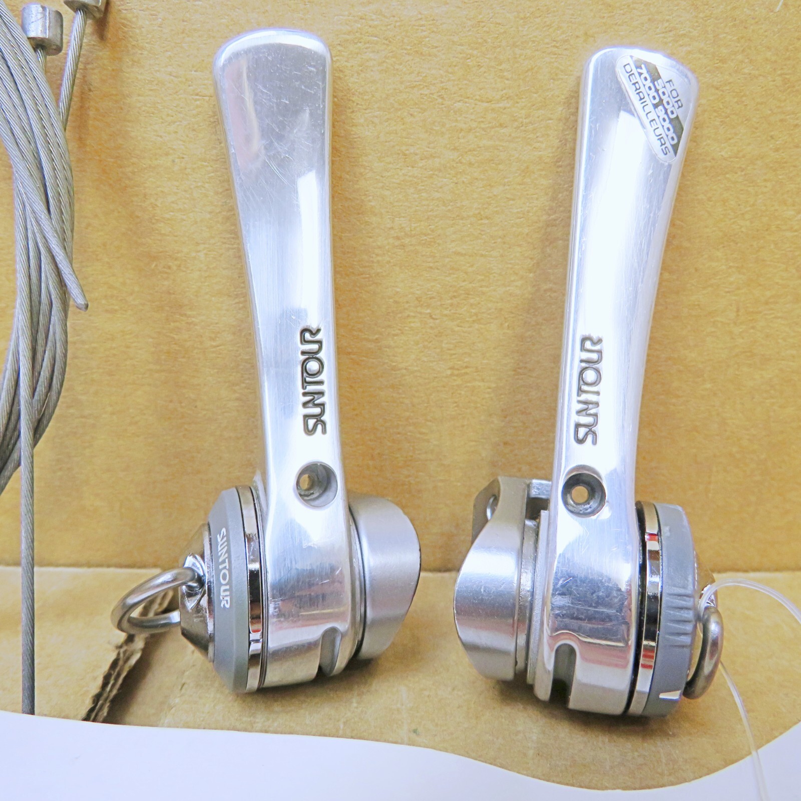 Lot of Two (2) NOS Suntour Edge Shifter Sets…6-Spd Index or 5/6/7-Spd Friction