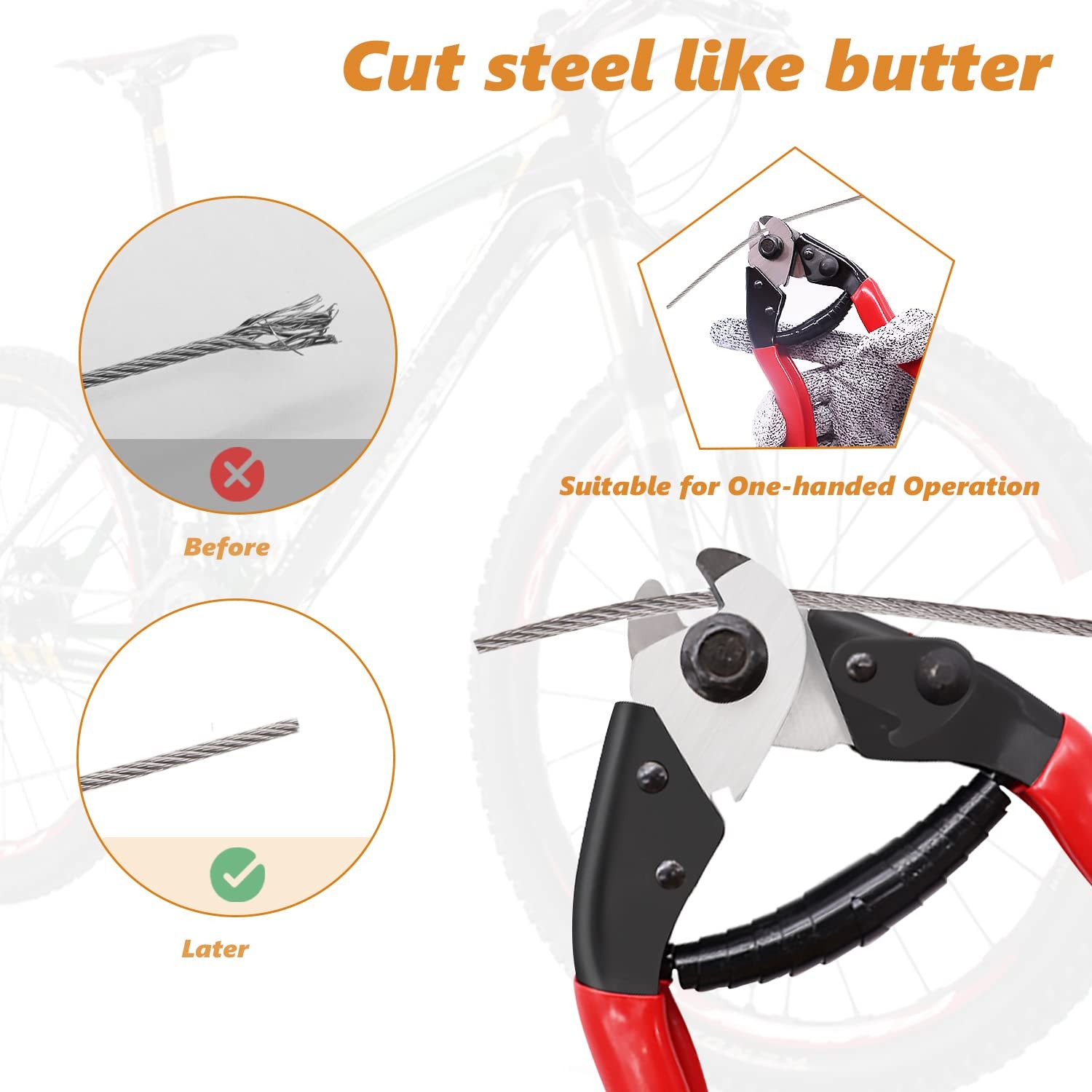 73 Pcs Silver Universal Bike Brake Cable and Housing Kit
