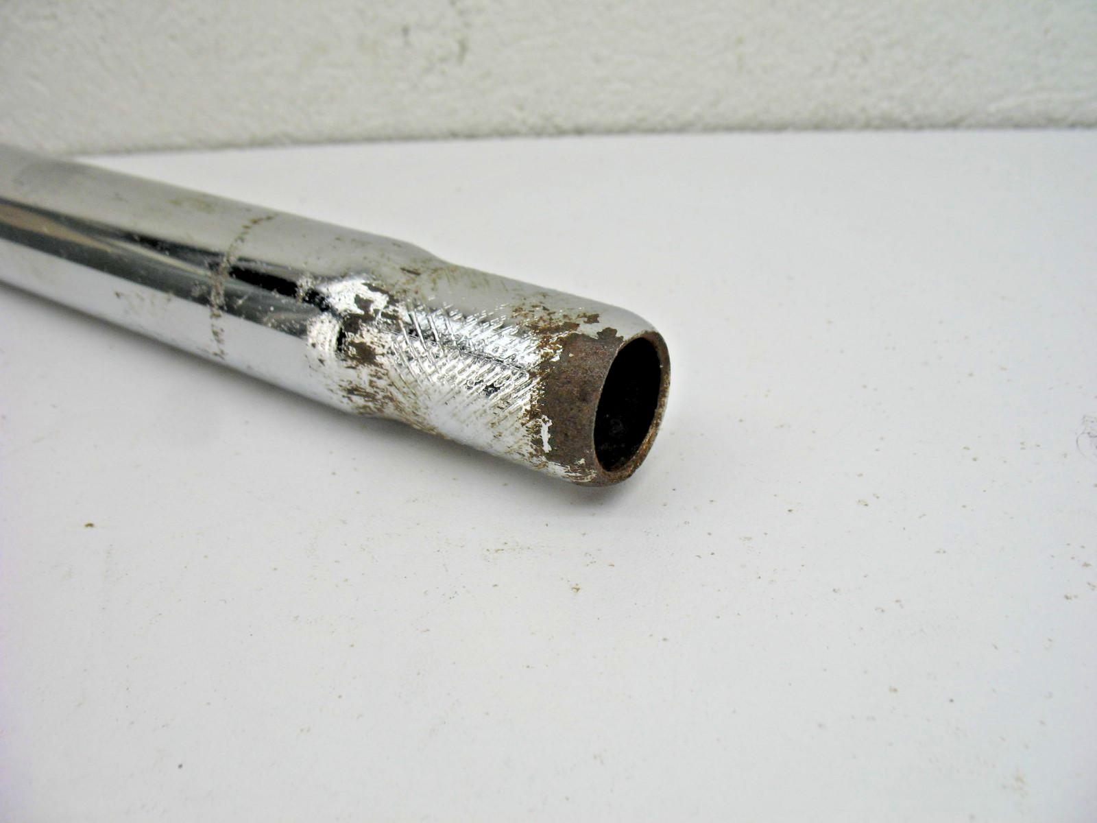 Chrome/Silver Steel Seat Post from a 20″ Kent 2 Cool Bicycle 25.4 – Used