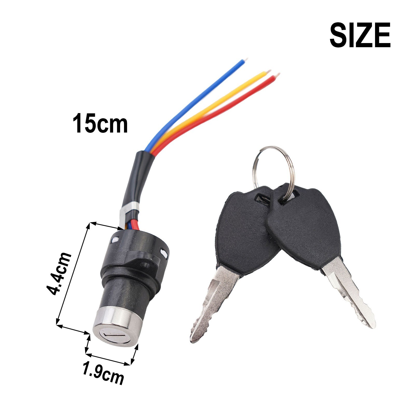 Electric Bike Ignition Key Keys E-Bike Lock E-Bike 3 Wire Easy To Install
