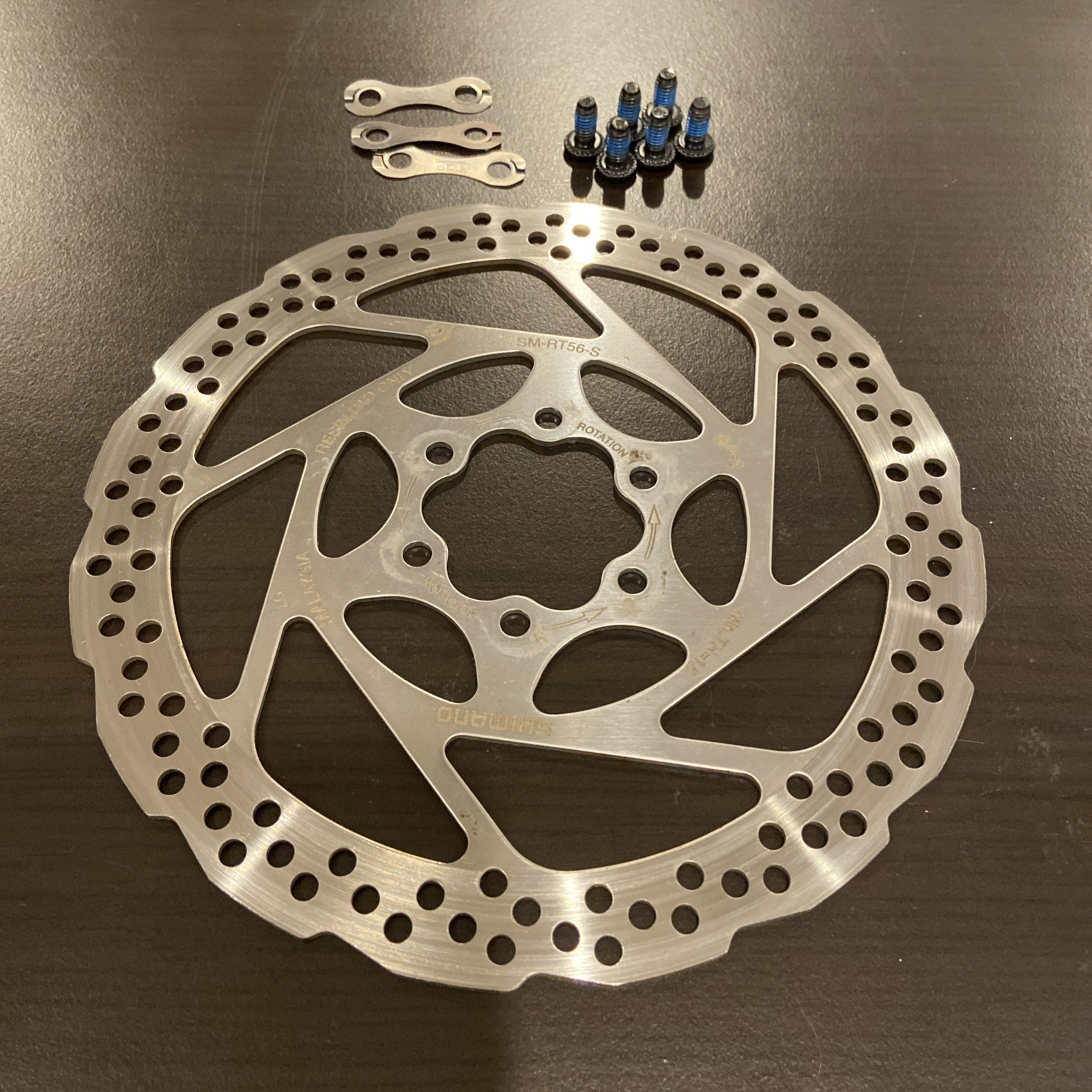 Shimano SM-RT56-S 160MM 6-bolt Rotor Resin Pad Only Used