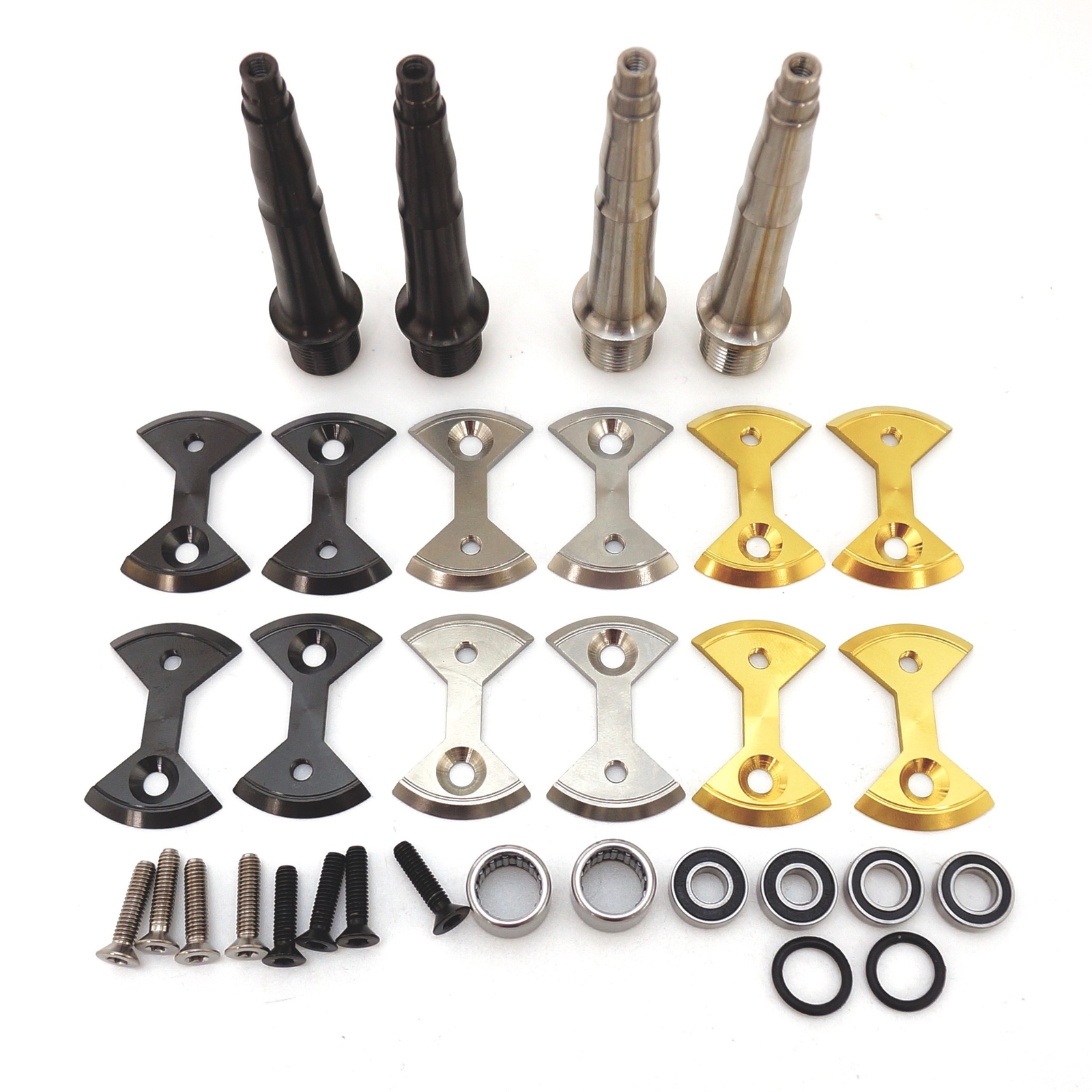 Tipsum Ti Axle/Plate/Bolts&Ceramic Bearing for SpeedPlay Pedal Light Action Zero