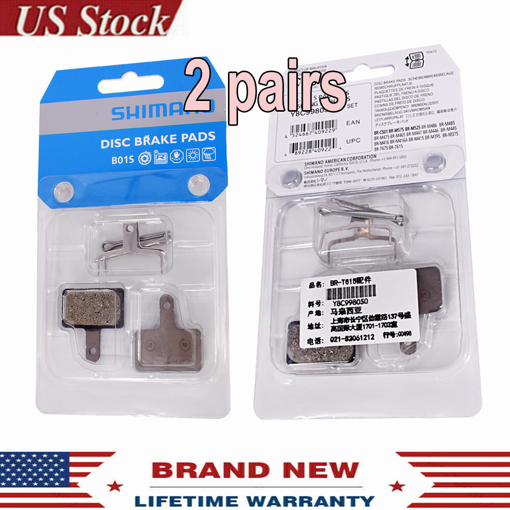 2 pairs Shimano B01S Resin Disc Brake Pads For M315 M355 M395 M465 Acera Alivio