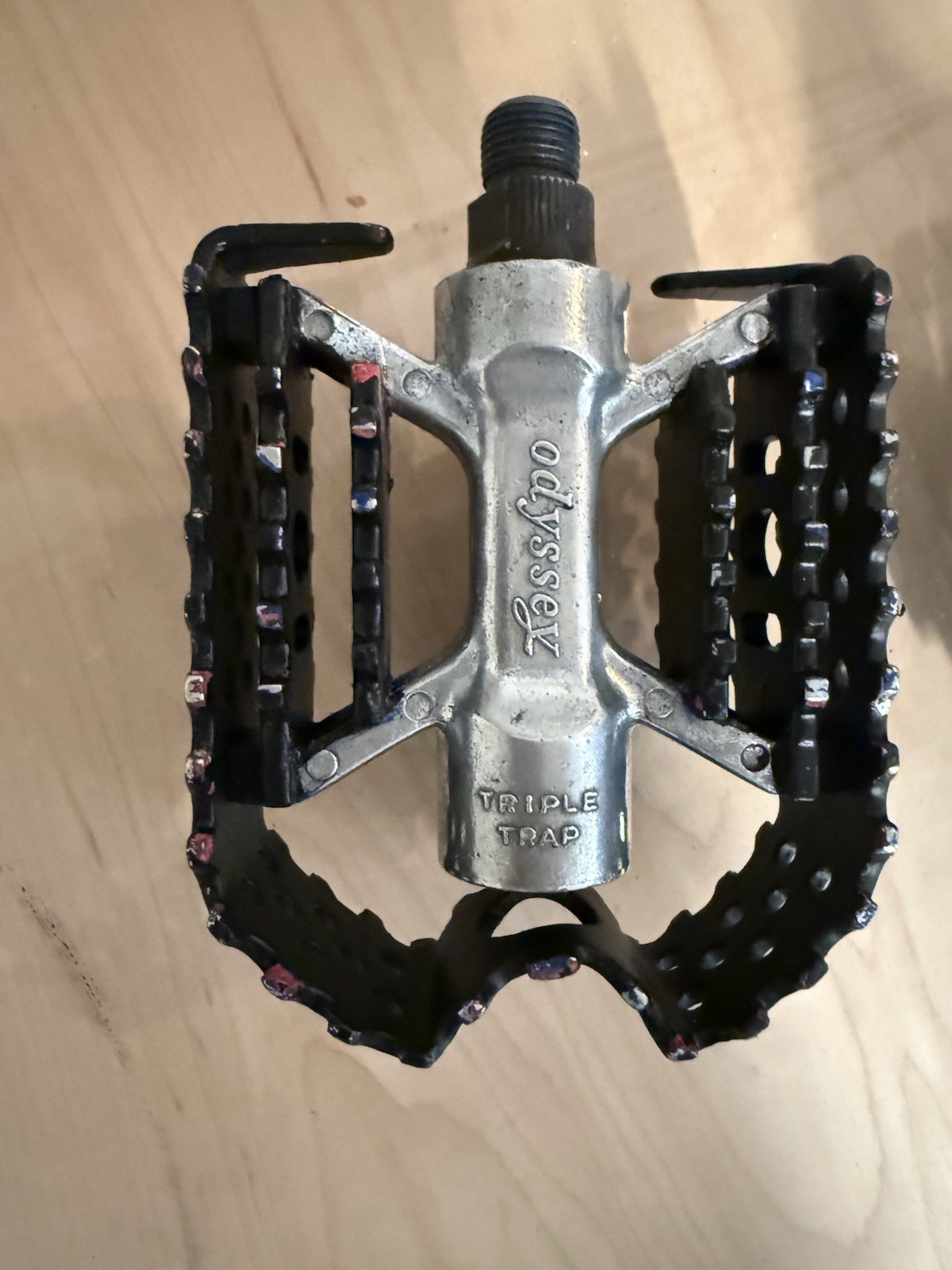 Odyssey Triple Trap Flat Platform Pedals Black/Silver 9/16 in Pair