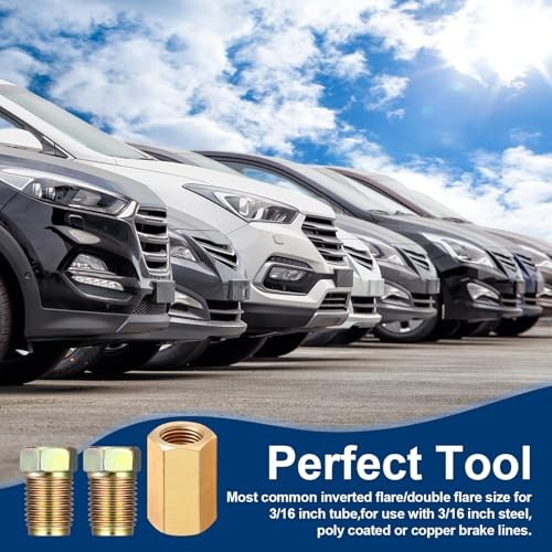 Pieces 3/8 Inch-24 Threads Brake Line Fittings Assortment for 3/16 Inch 18