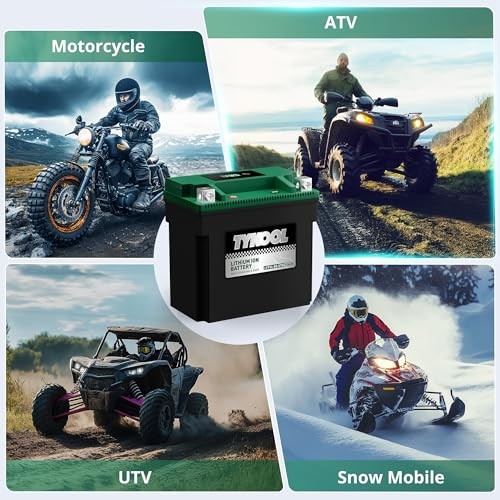 LFP12V Lithium Battery, Replaces YTX14-BS, 400CCA 8Ah Fits for 14-BS-STD