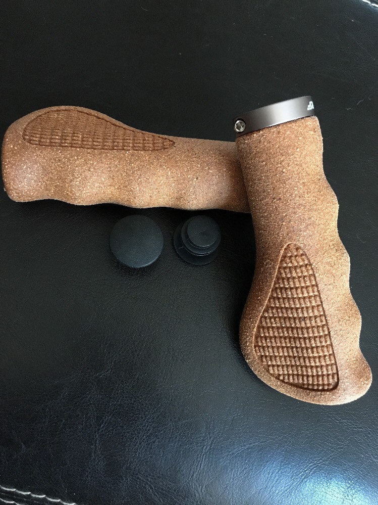 Shorex Asti MTB BMX Cork Corky L132mm Ergon I.D. 22mm Ergon Handlebar Bike Grips