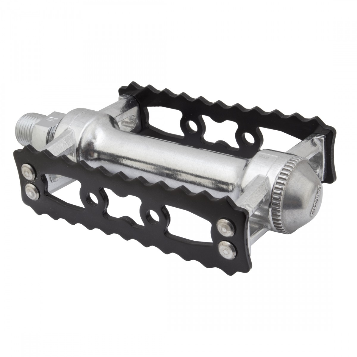 MKS Sylvan Touring Cage Platform Pedals 9/16″ Light Aluminum Body Black/Silver