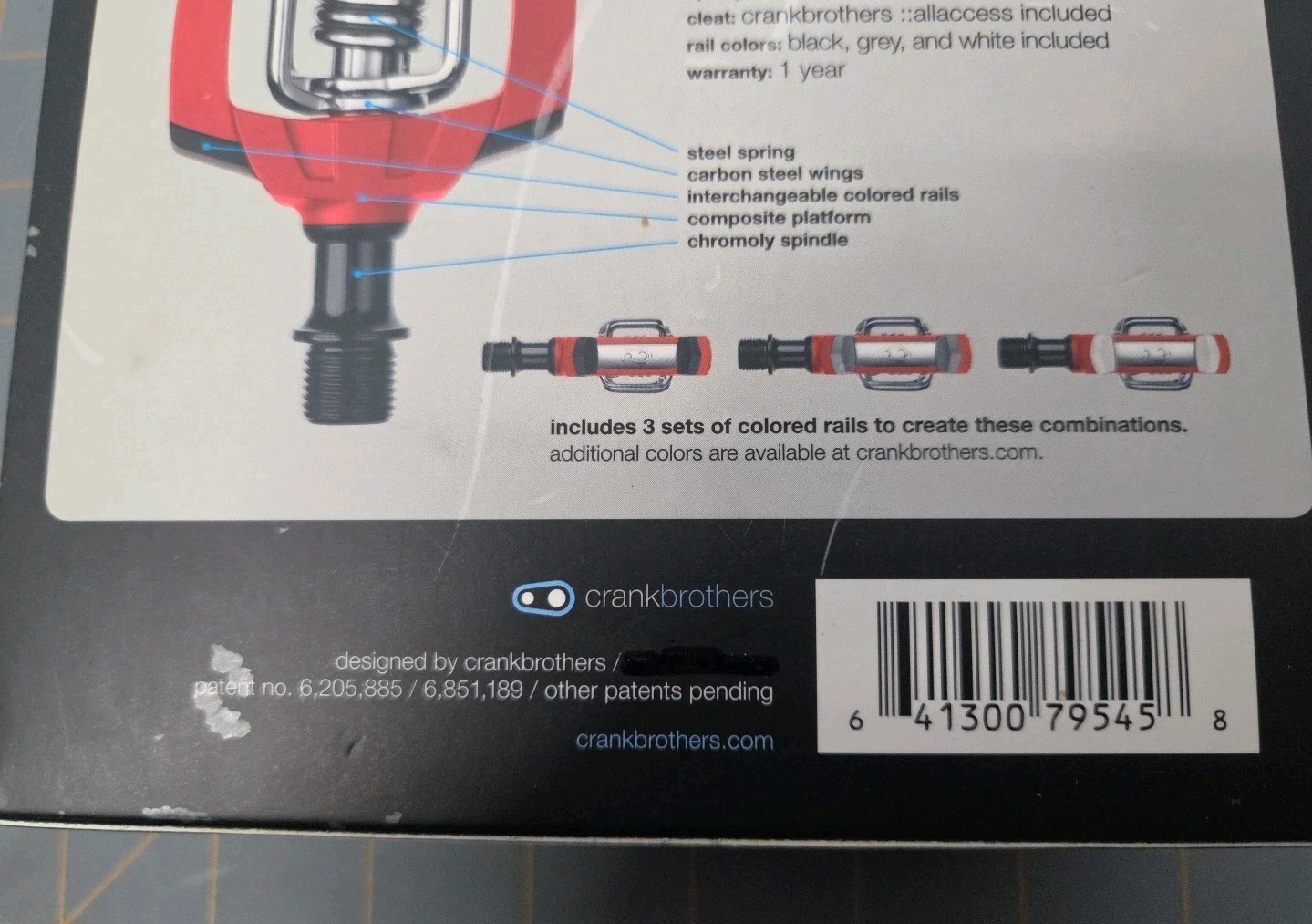 Crankbrothers Smarty Pedals MTB/XC /Road Clipless 4-Sided Entry 9/16″ 292g NIB