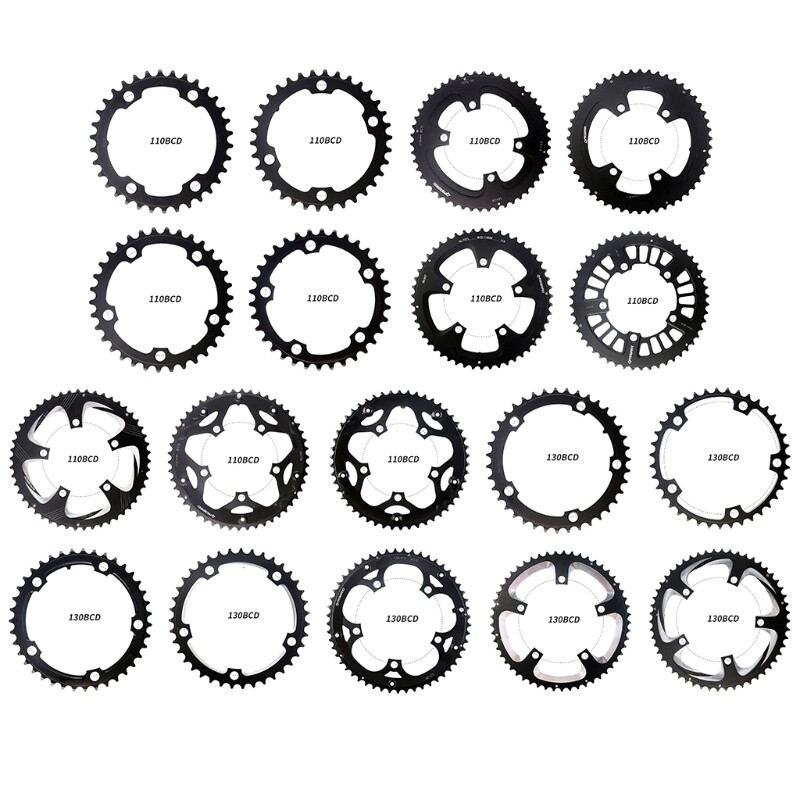 110BCD 130BCD Steel / Aluminum Alloy Wheel, 34T / 39 / 50T / 53T Bike Crankset