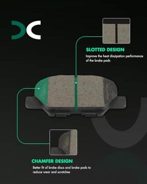 D866 D1679 Front and Rear Ceramic Disc Brake Pad Set 8PCS w/Hardware Fit For