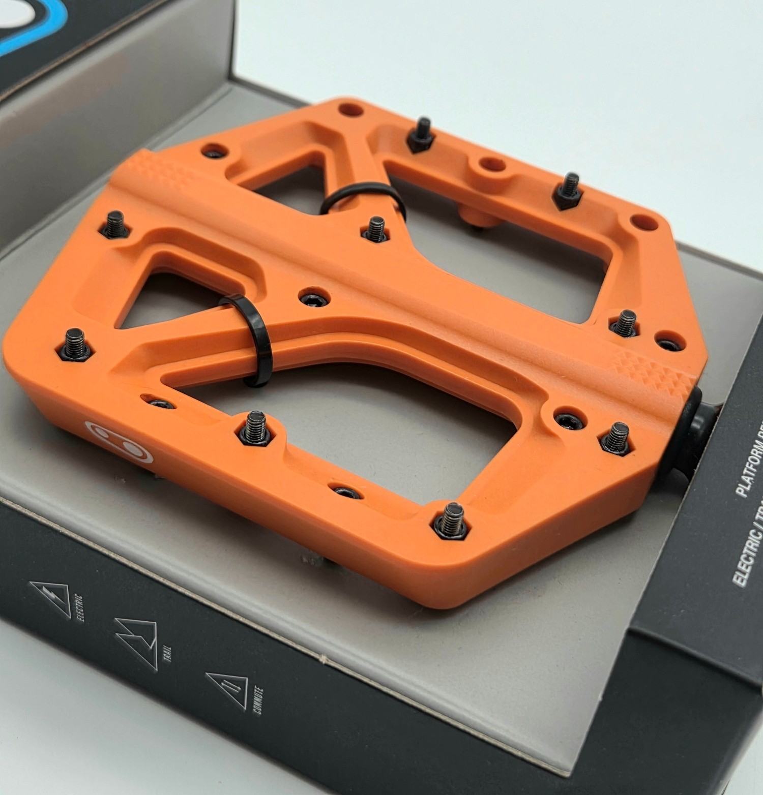 Crank Brothers Stamp 1 Large Orange V1 Platform MTB Mountain Bike Pedals