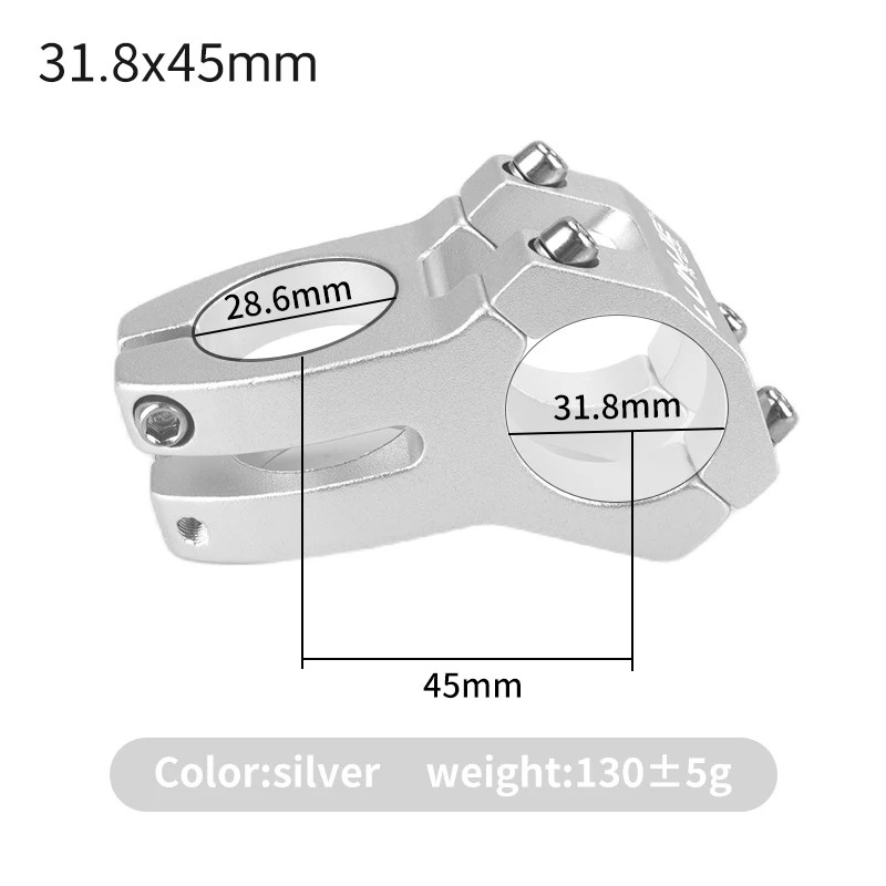 MTB Bike Handlebar Stem CNC Power Short 45Mm Mountain Bicycle Bridge 25.4/31.8Mm