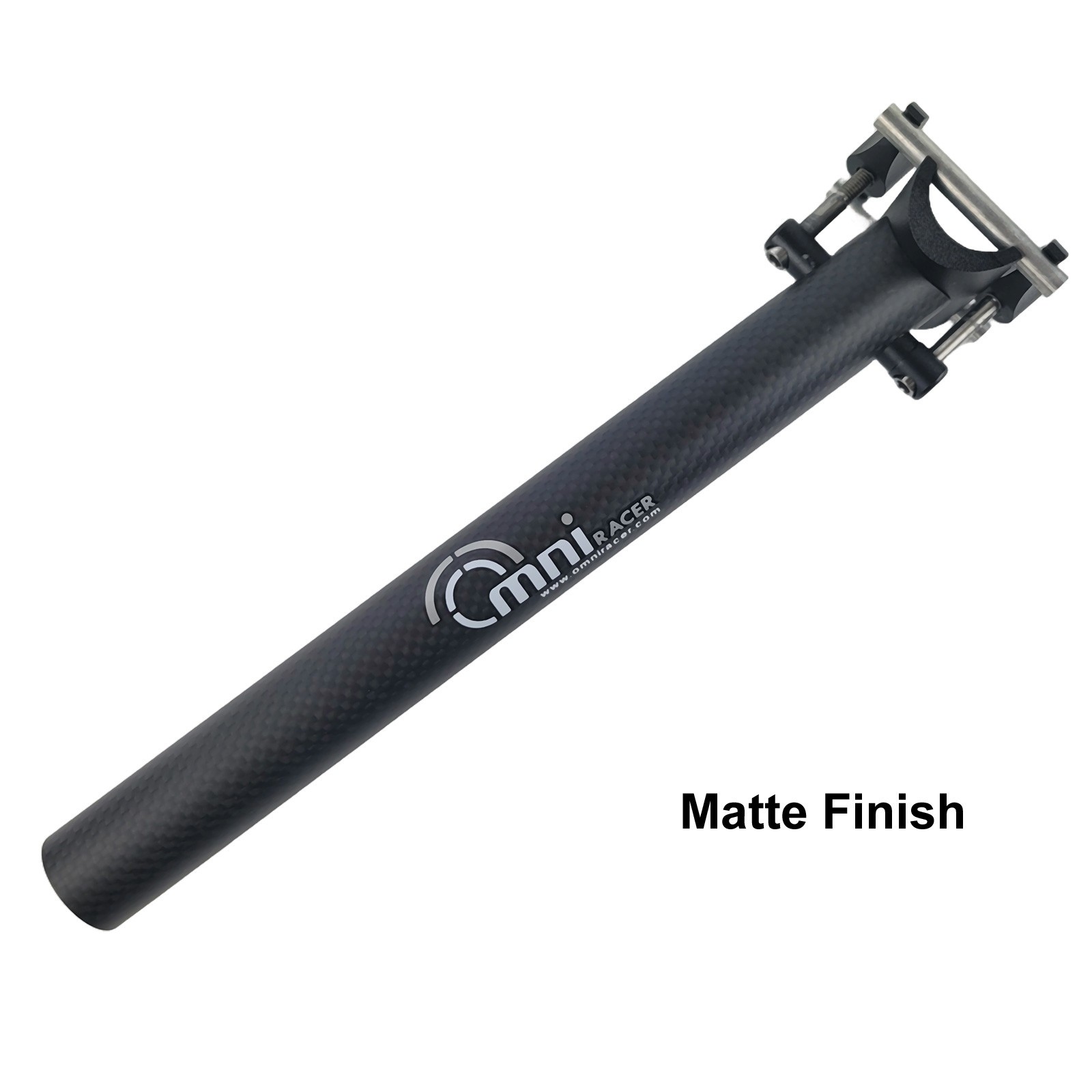 27.2x350mm OMNI Racer WORLDS LIGHTEST ULTRA-Lite Straight Carbon Seatpost: MATTE