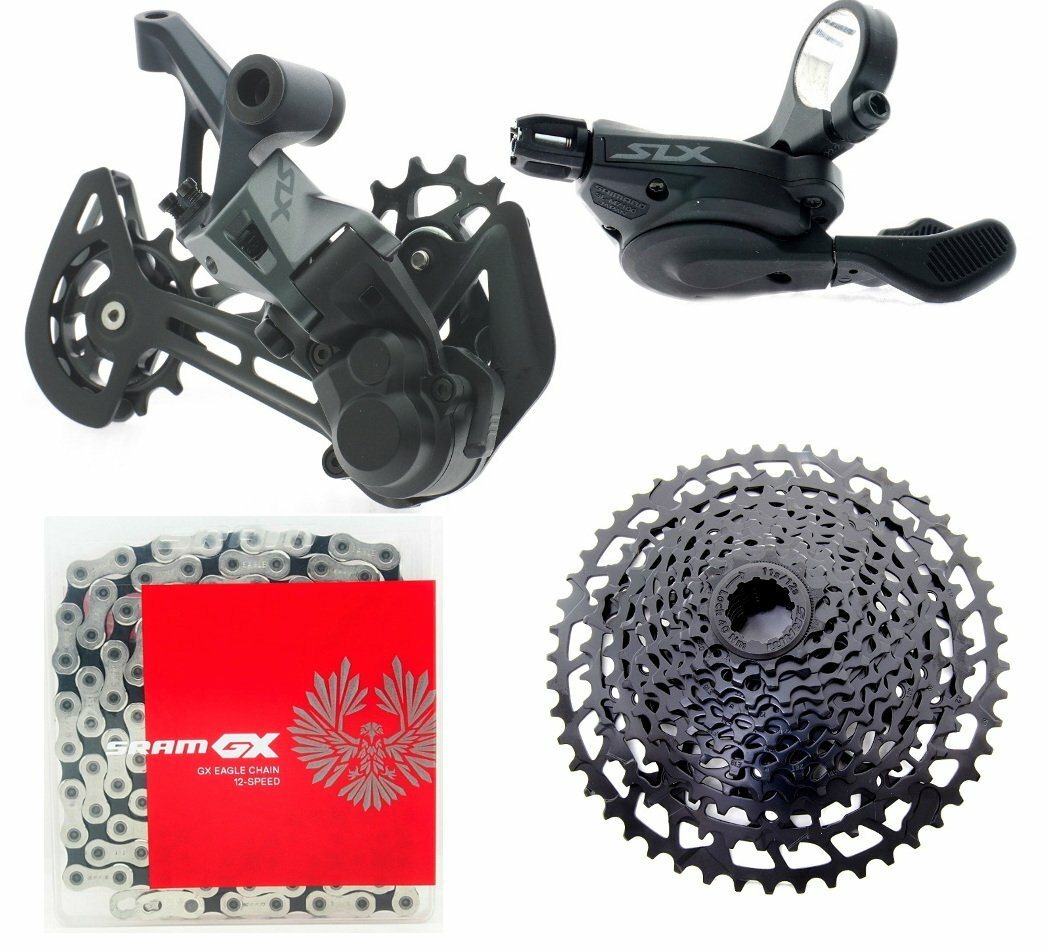 Shimano SLX M7100 MTB 1×12 Spd SL/RD w/SRAM CS PG-1230 11-50T & GX Eagle Chain