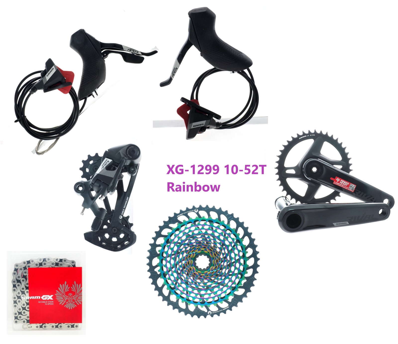 SRAM APEX 1×12 Eagle Mechanical Shifter/Rear Derailleur/CN/CS/FC Groupset READ