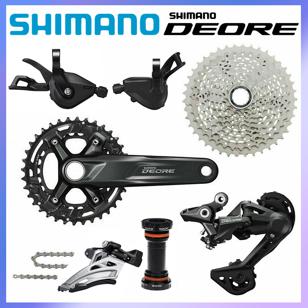 SHIMANO DEORE M4100 Groupset 170mm 36-26 Crankset Cassette 2×10 Speed Derailleur