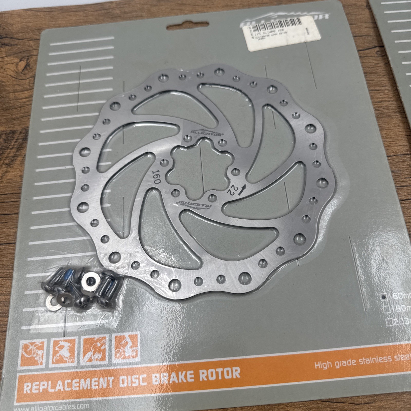 Alligator Wavy Brake Rotors 160mm Vintage Mountain Bike PAIR