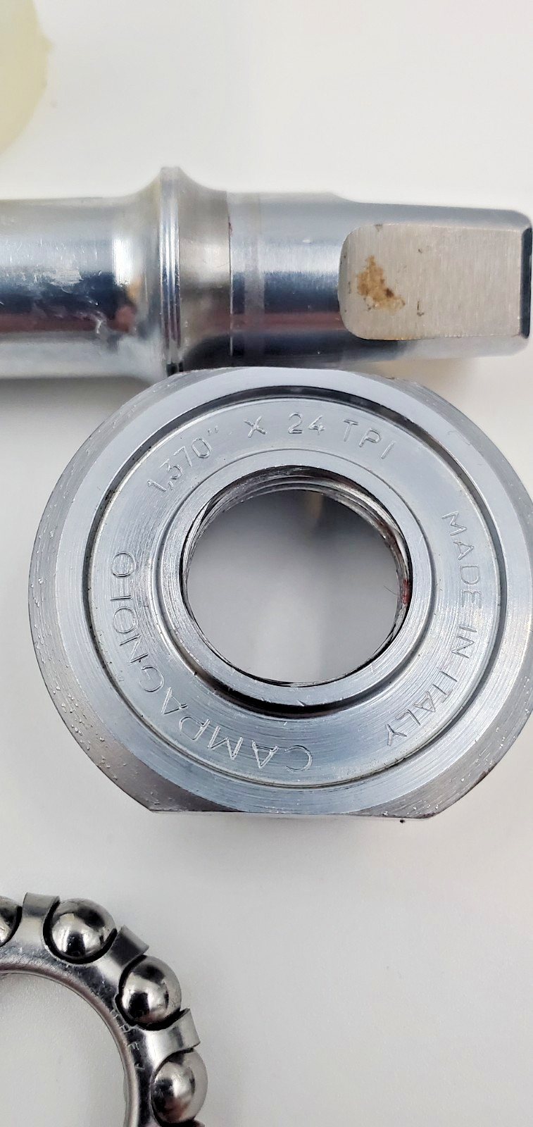 Vintage Campagnolo Croce D’Aune Bottom Bracket English 1.370 x 24 TPI 111mm Axle
