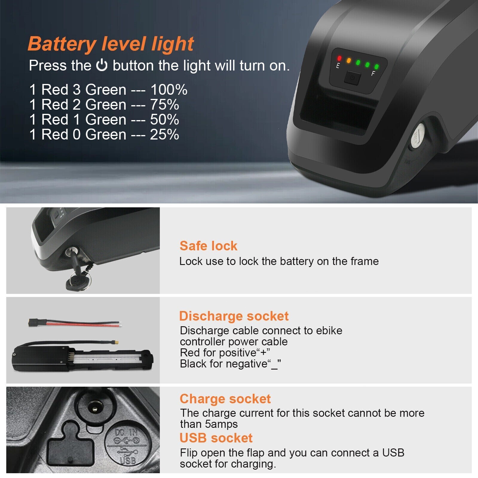 36V 48V 15Ah Hailong Lithium Battery for 200W-1500W Ebike Electric Bike 40A BMS