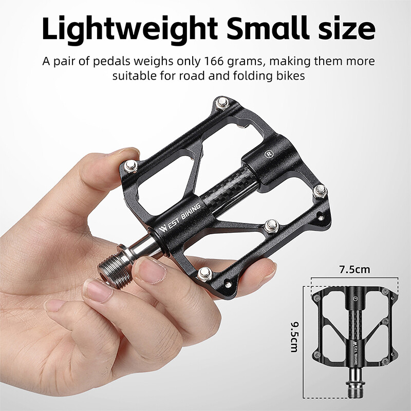 WEST BIKING Ultralight Road Bike Pedals Aluminum 3 Bearings Bicycle Pedals