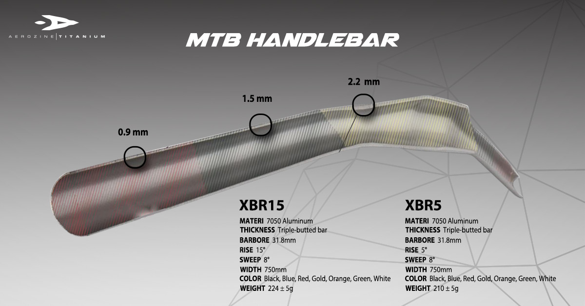 Aerozine Mountain 29er MTB E-Bike Bicycle Bike Handlebar Flat Bar 720mm 750mm