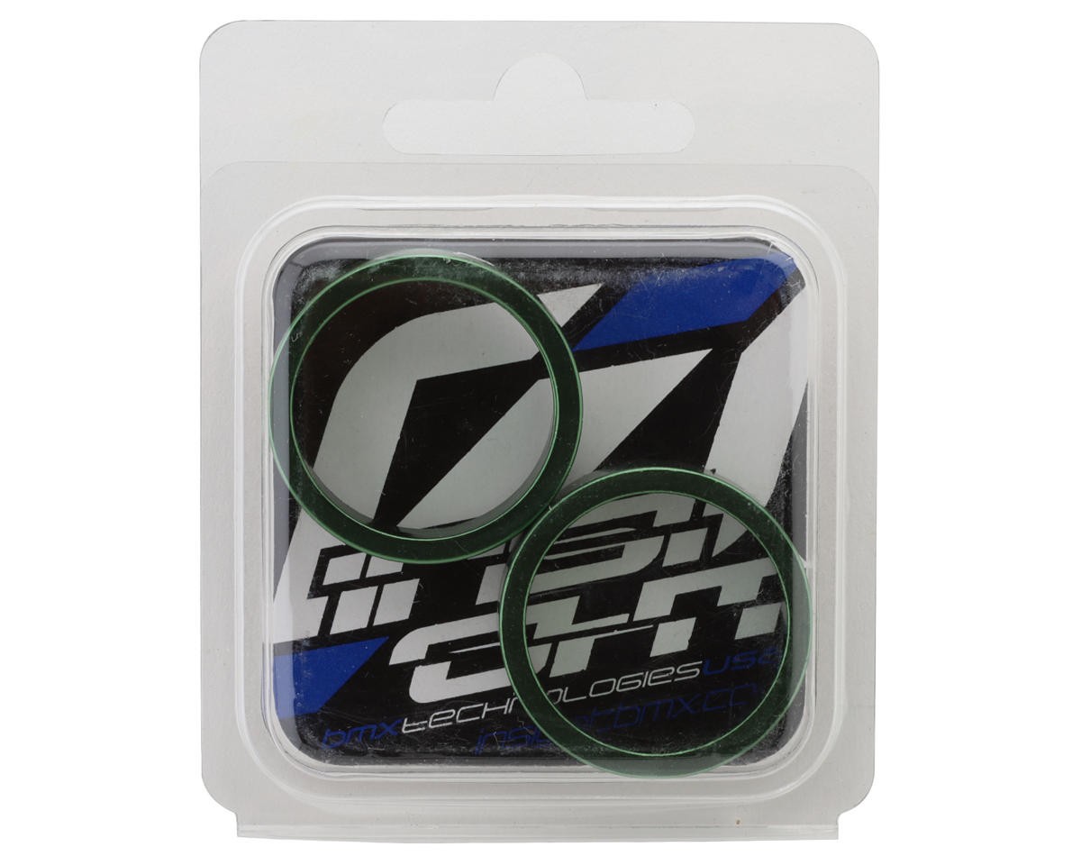 Insight Alloy Headset Spacers (Green) (3mm/5mm/10mm)