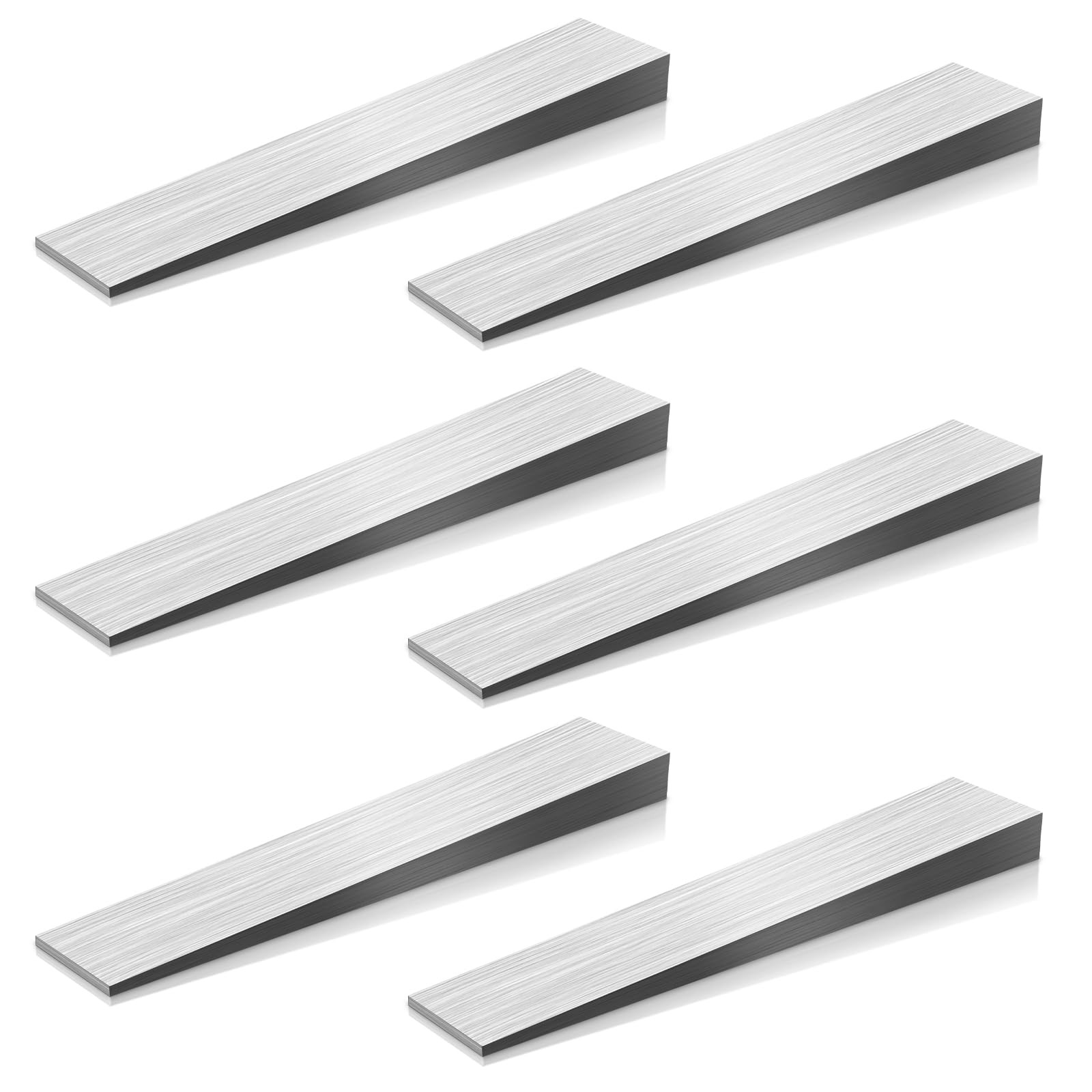 6 Pcs Flange Wedge Stainless Steel Beveled Washers 10 x 5 x 0.2 cm, Silver