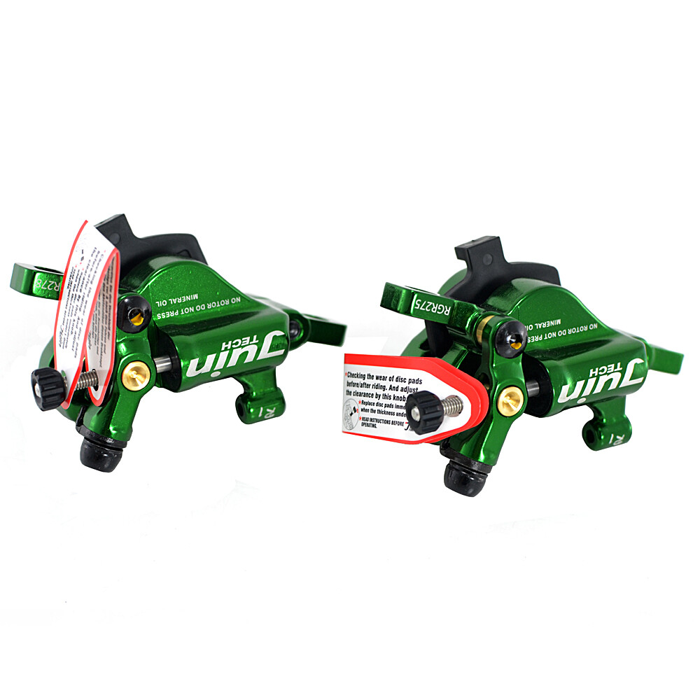 JUIN TECH R1 Hydraulic Road CX Disc Brake set 160mm w/ Rotor (Front+Rear),Green