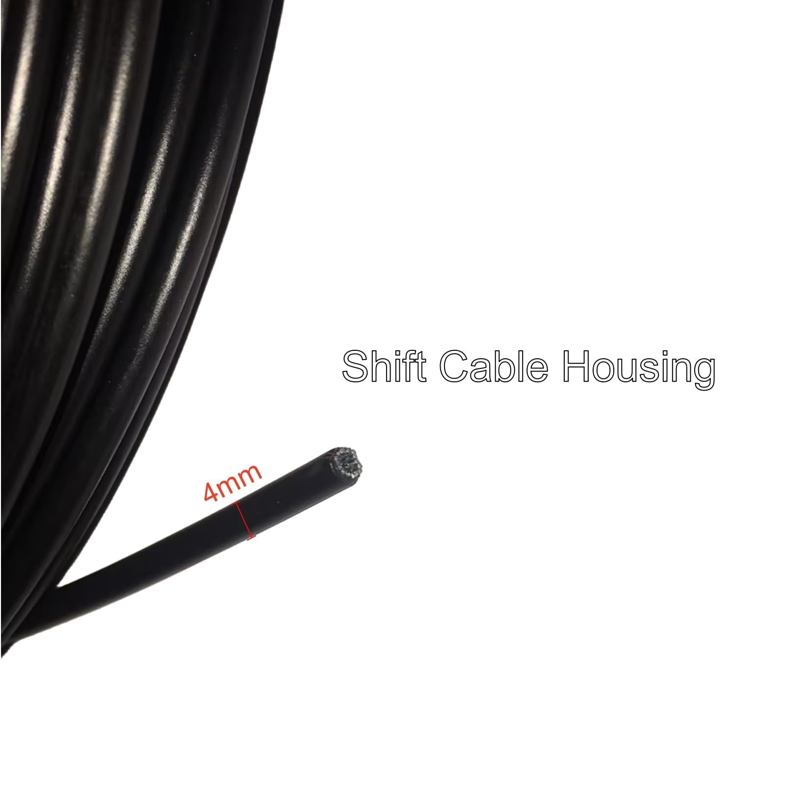 Bicycle Shift Cable Housing 4mm x 50ft Bike Shifter Wire Cover 50 End Caps Kit