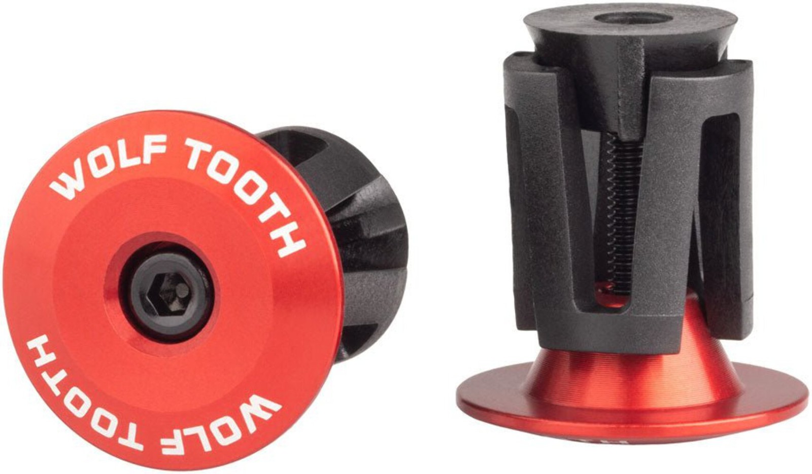 Wolf Tooth Alloy Bar End Plugs – Red