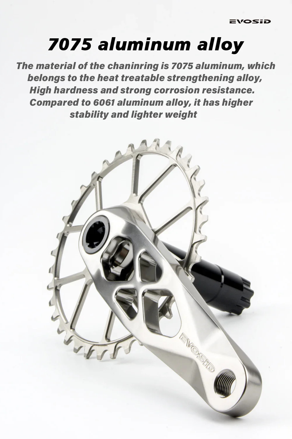 Ultralight AM MTB Bicycle Crankset 165/170/175mm Cranks Arms 3-nail Chainrings