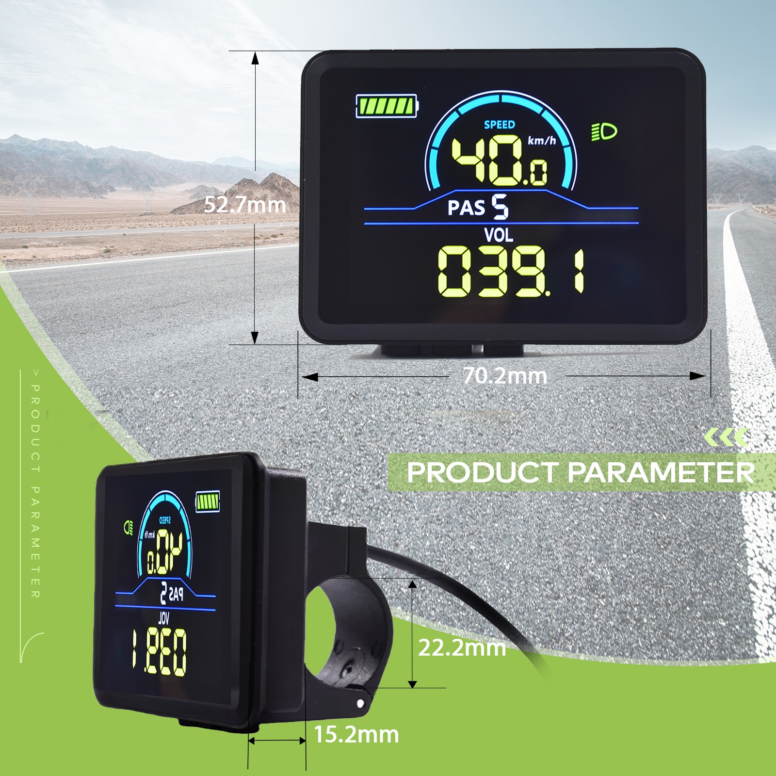 UART 2 Cycling Computer Waterproof P5C LCD Speed Odometer Cycling Accessories