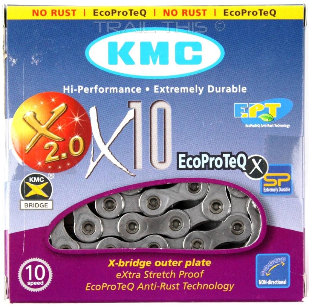 KMC X10 EPT Eco ProTeq 10-Speed Anti-Rust 116L Bike Chain Road/MTB – NOS