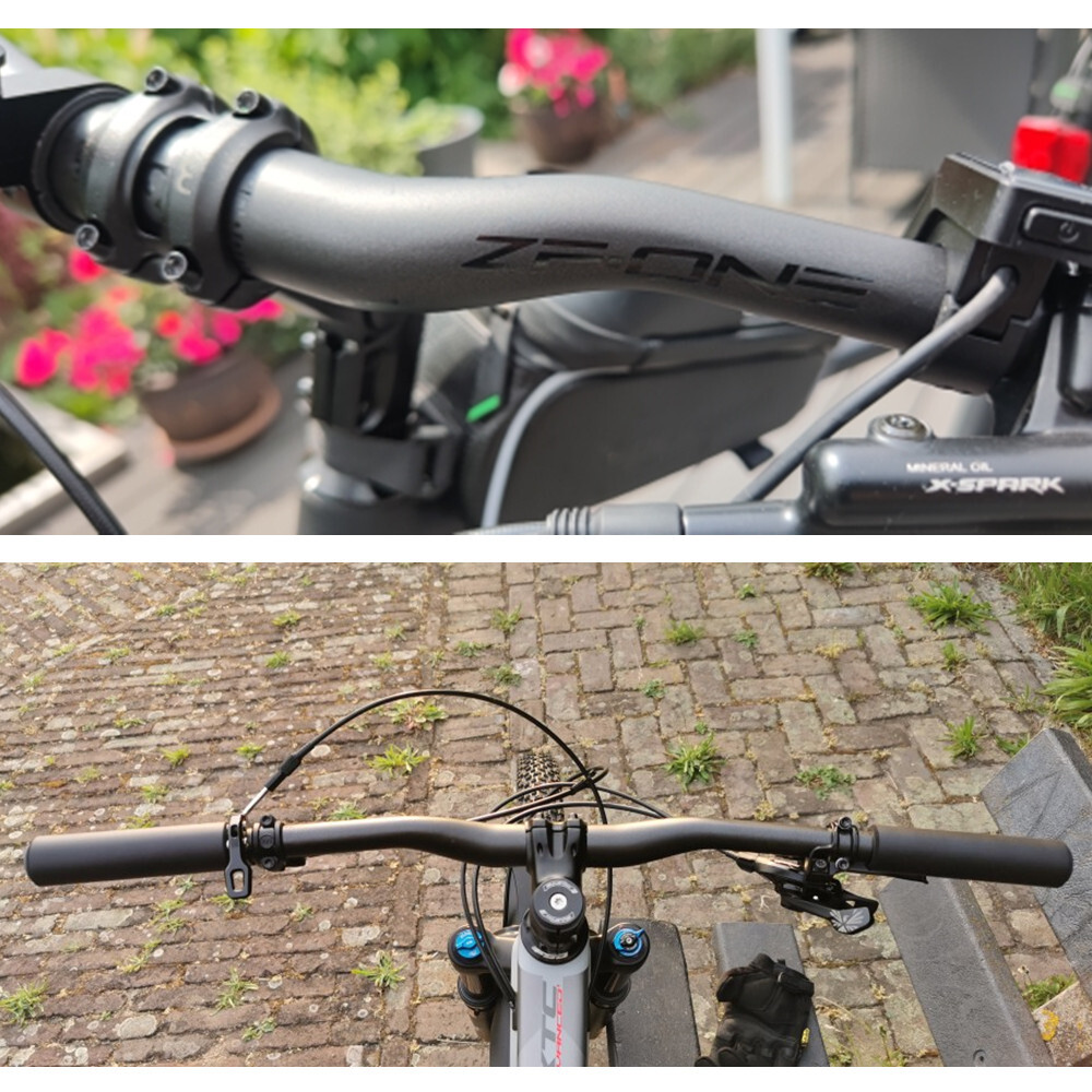 TOSEEK Carbon Bicycle Handlebar Mountain Bike Flat Bar Rise Bar 31.8*600-760mm
