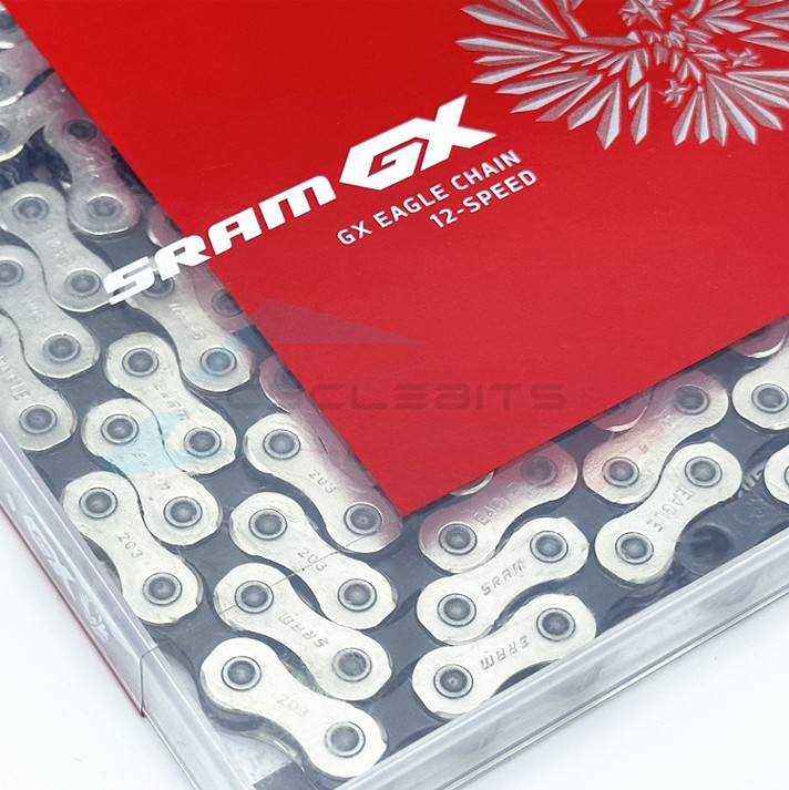 SRAM GX Eagle 12s Chain 126 Links PowerLock Silver Black MTB Bike CN-EAGL-GX-A1