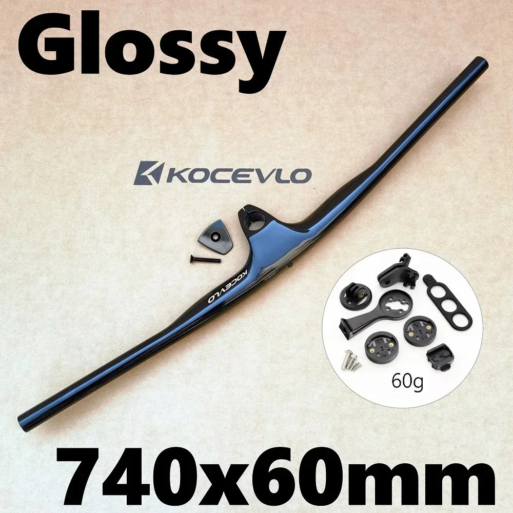 Carbon XC MTB Integrated Cockpit -17 Degree 28.6mm Steerer 740mm Flat T-Bar