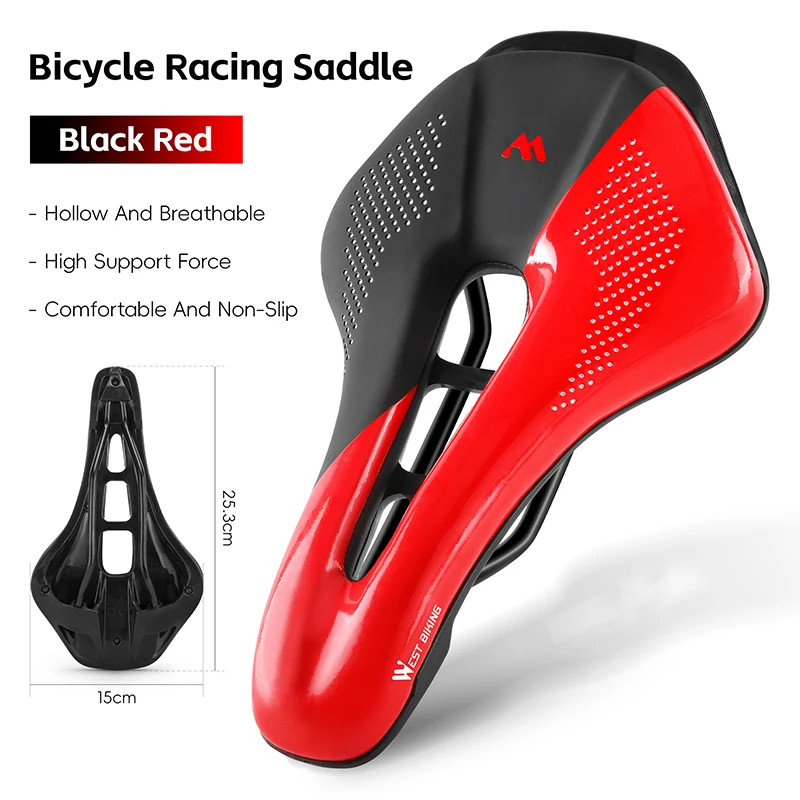 Ergonomic Bicycle Saddle Hollow Breathable Road MTB Bike Seat Waterproof Cushion