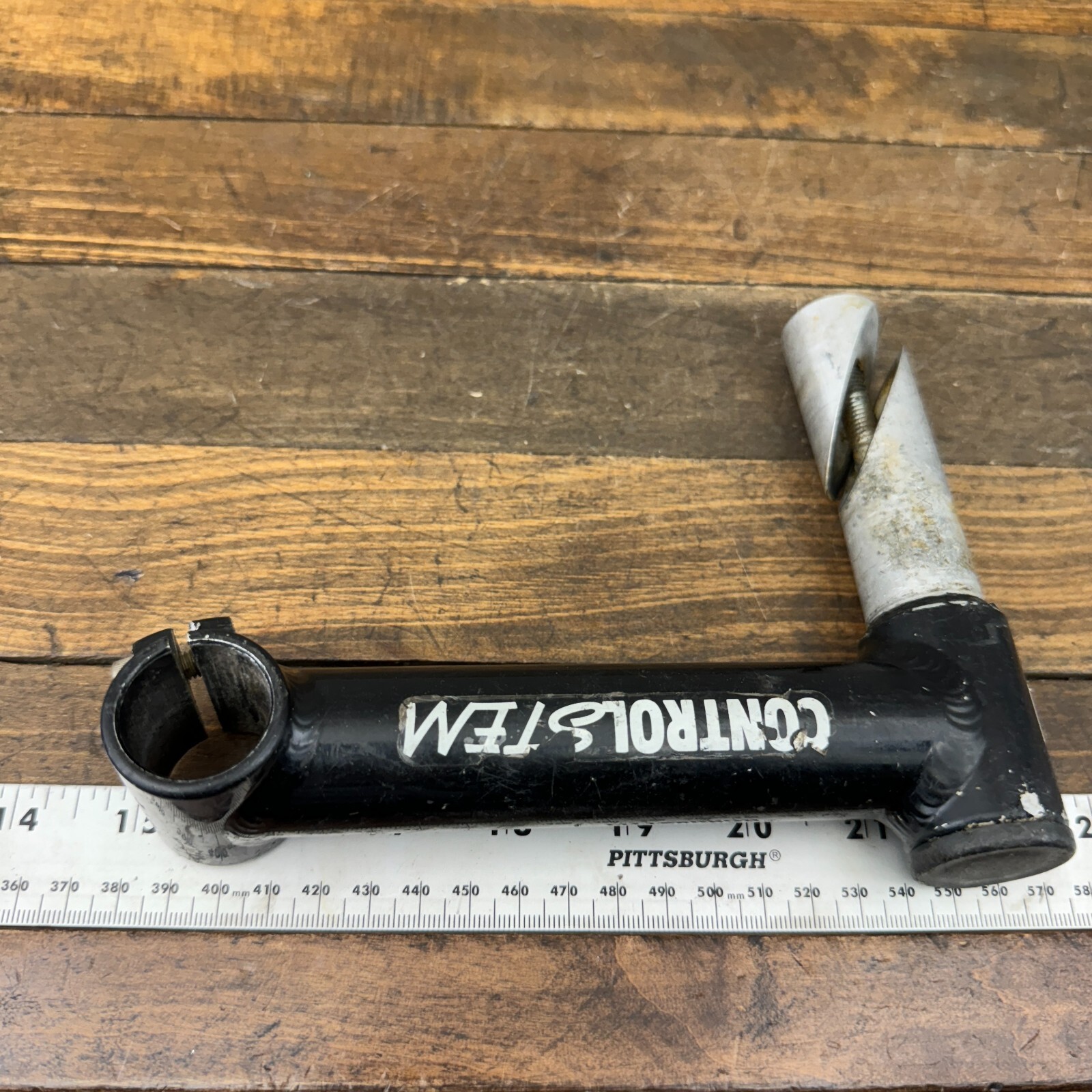 Vintage Control Tech Stem 1 1/8 in Threaded Quill 150 mm Reach USA Black 25.4 mm