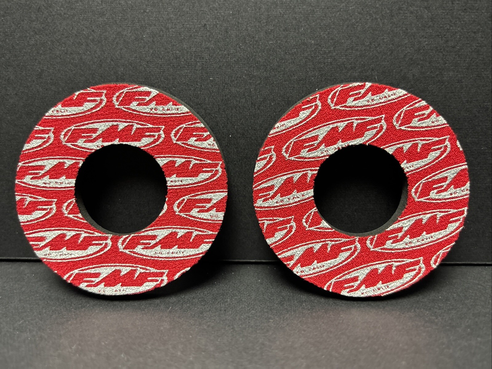 NOS FMF Factory Handlebar Grip Donuts Red Powermoto Bmx Race Fit: Auburn Gt Haro
