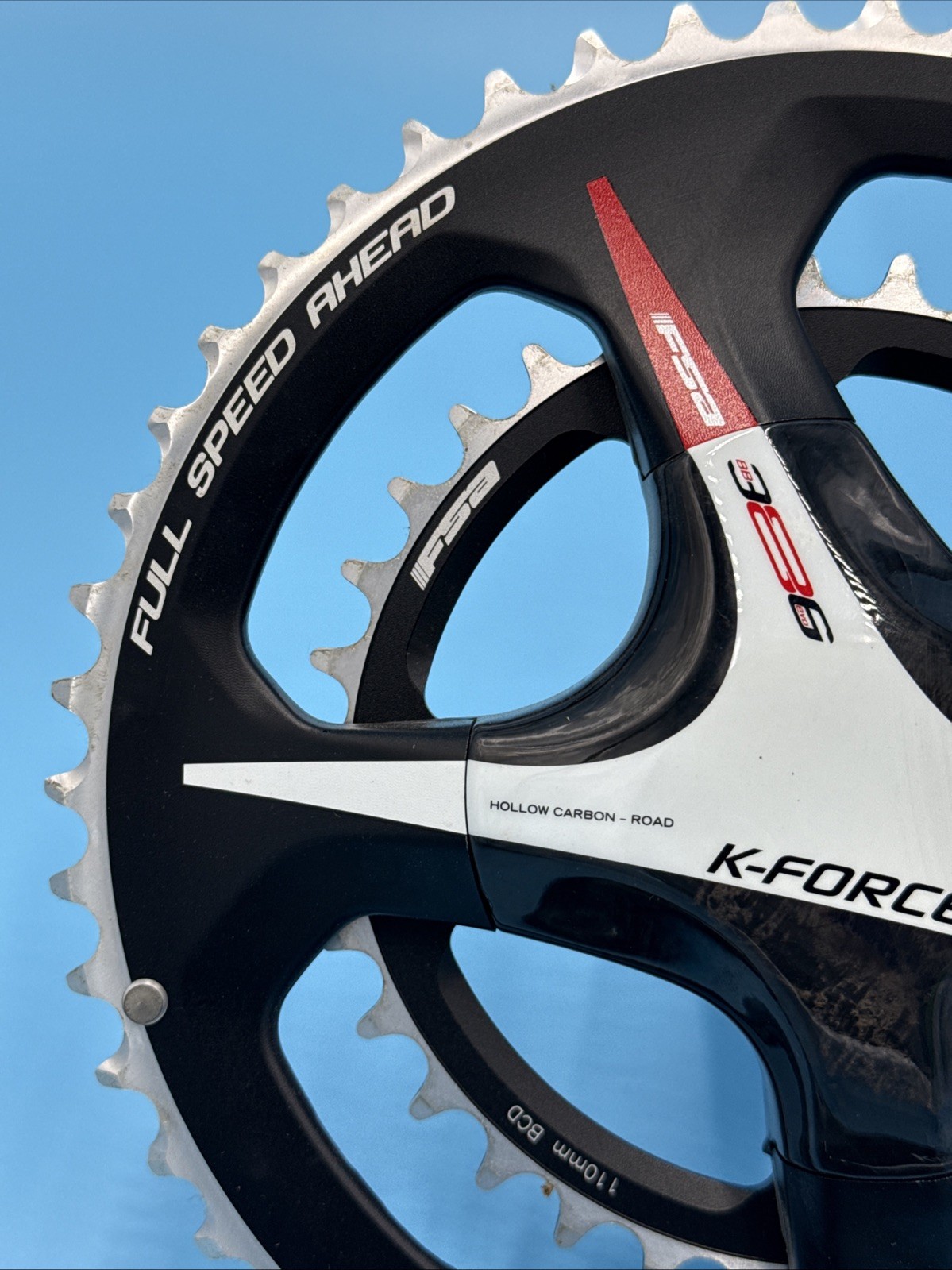 FSA K-Force Light 170mm Carbon Fiber 50/34 Compact Crank 386EVO PF30 BBright