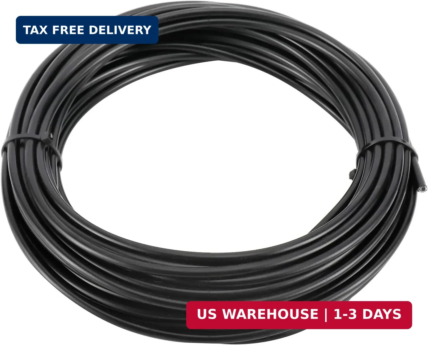 YaeMarine 5mm X 50ft Bicycle/Bike Lined Brake Cable Housing Black