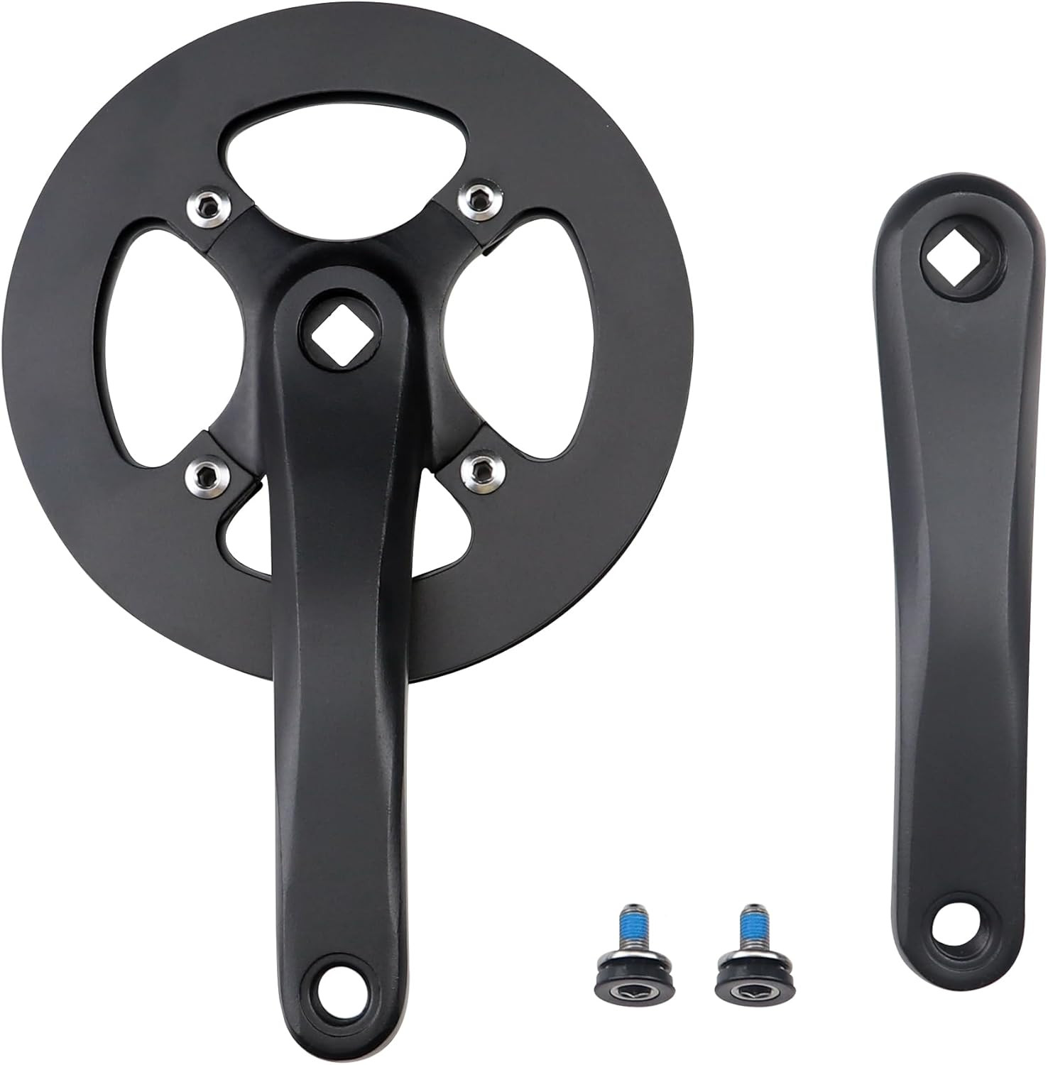 E Bike Crankset 1PCS 42T Steel Chainring Crankset with Aluminium Alloy Double Ch