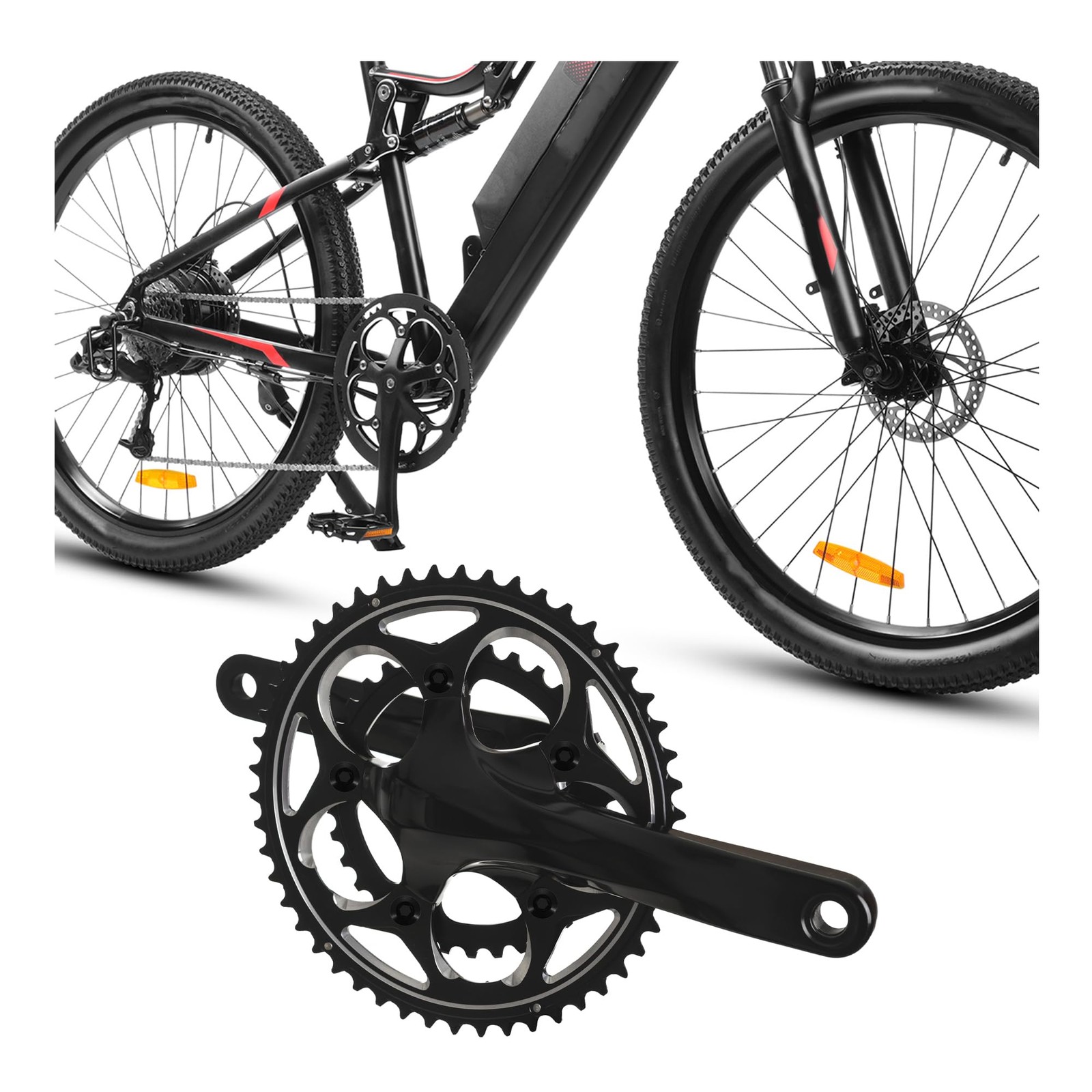 5PCS M8 Chainring Bolts, 7075 Aluminum Alloy Bike Crankset Screws, Single Cha…